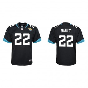 Youth Jacksonville Jaguars JaMycal Hasty Black Game Jersey