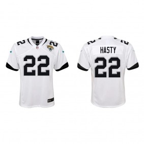 Youth Jacksonville Jaguars JaMycal Hasty White Game Jersey