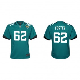 Youth Javon Foster Jacksonville Jaguars Teal Game Jersey