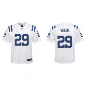 Youth Indianapolis Colts Jordan Wilkins White Game Jersey