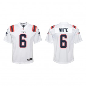 Youth New England Patriots Keion White White 2023 NFL Draft Game Jersey