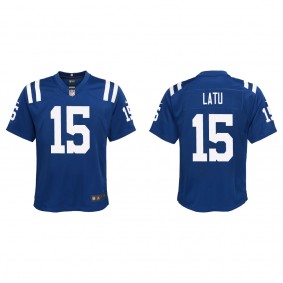 Youth Laiatu Latu Indianapolis Colts Royal Game Jersey