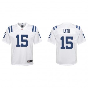 Youth Laiatu Latu Indianapolis Colts White Game Jersey