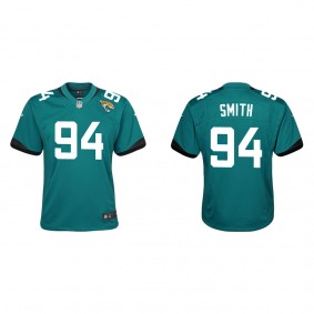 Youth Maason Smith Jacksonville Jaguars Teal Game Jersey