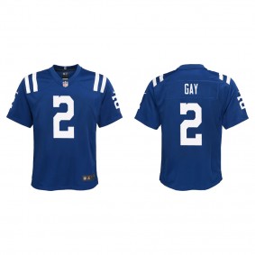 Youth Matt Gay Indianapolis Colts Royal Game Jersey