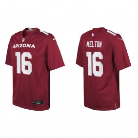 Youth Max Melton Arizona Cardinals Cardinal Game Jersey