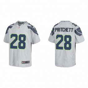 Youth Nehemiah Pritchett Seattle Seahawks Gray Game Jersey