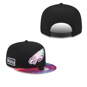 Youth Philadelphia Eagles Black 2023 NFL Crucial Catch 9FIFTY Snapback Hat