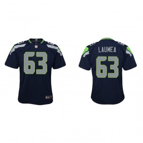 Youth Sataoa Laumea Seattle Seahawks College Navy Game Jersey