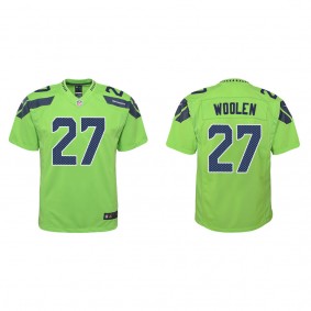 Youth Seattle Seahawks Tariq Woolen Green Alternate Game Jersey