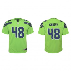 Youth Tyrice Knight Seattle Seahawks Green Alternate Game Jersey