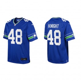 Youth Tyrice Knight Seattle Seahawks Royal Throwback Game Jersey