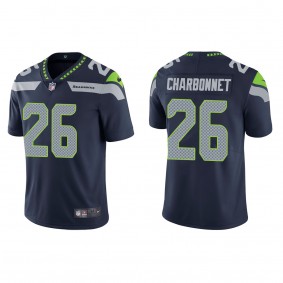 Men's Seattle Seahawks Zach Charbonnet Navy 2023 NFL Draft Vapor Limited Jersey