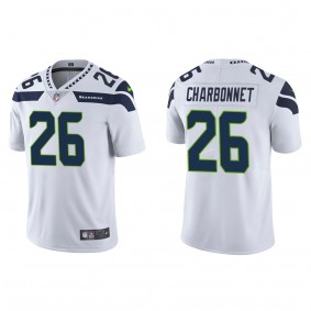 Men's Seattle Seahawks Zach Charbonnet White 2023 NFL Draft Vapor Limited Jersey