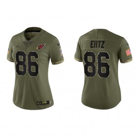 Zach Ertz Women's Arizona Cardinals Olive 2022 Salute To Service Limited Jersey