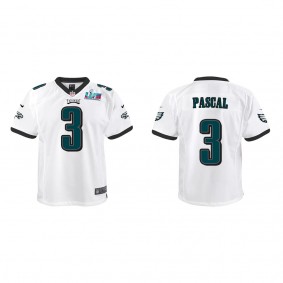 Zach Pascal Youth Philadelphia Eagles Super Bowl LVII White Game Jersey