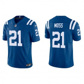 Men's Indianapolis Colts Zack Moss Royal Vapor F.U.S.E. Limited Jersey