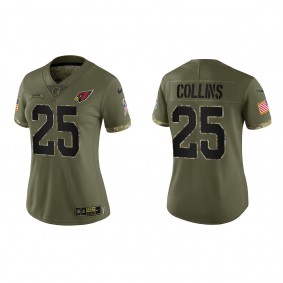 Zaven Collins Women's Arizona Cardinals Olive 2022 Salute To Service Limited Jersey